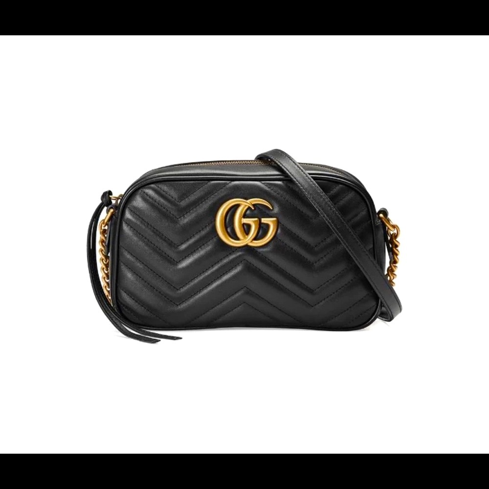 GUCCI black Marmont shoulder bag